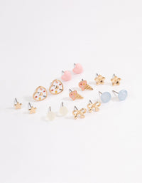 Pastel Heart & Ice Cream Earrings 8-Pack - link has visual effect only