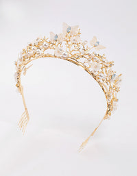 Gold Flower Butterfly Crown - link has visual effect only