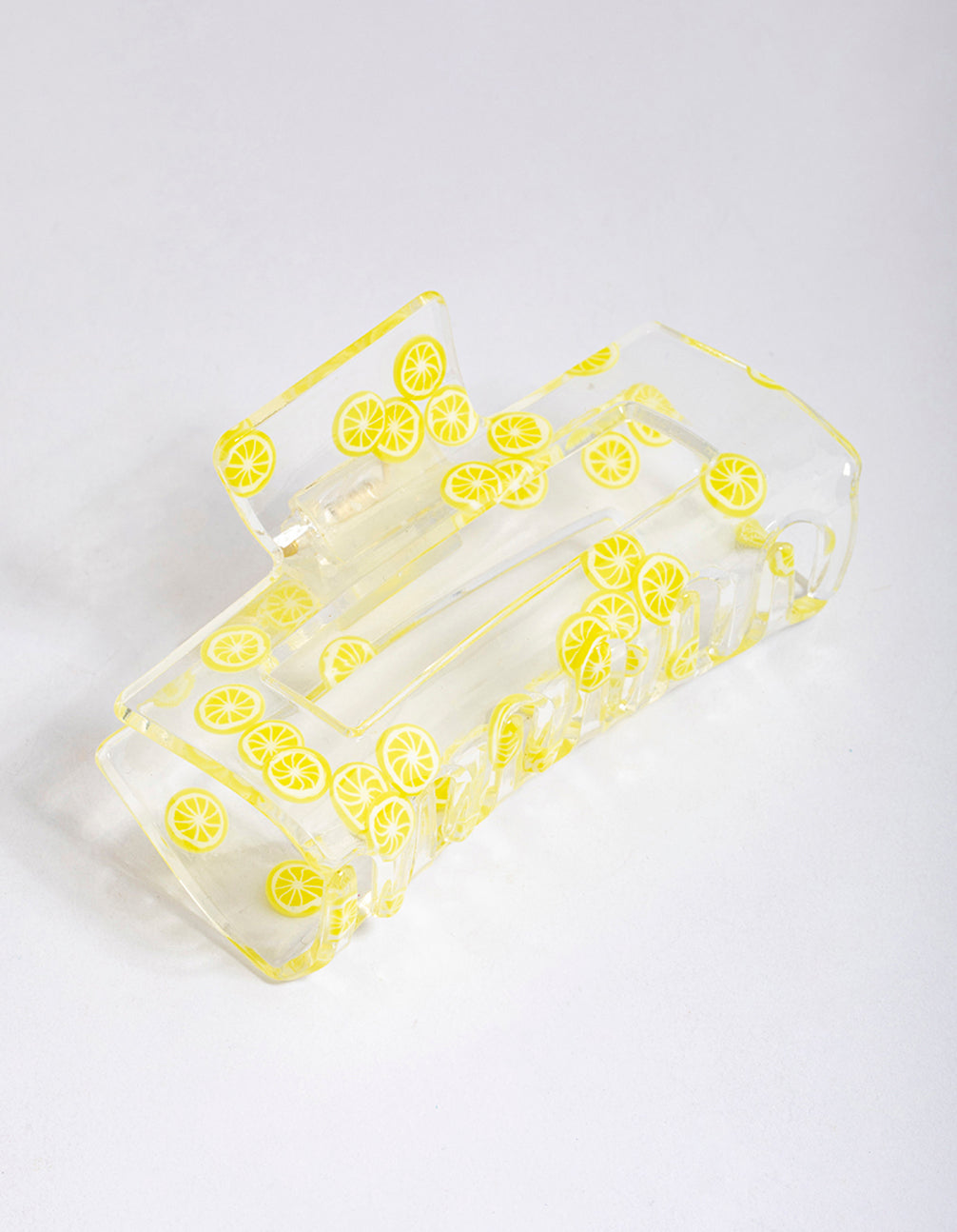 Acrylic Rectangle Lemon Claw Clip