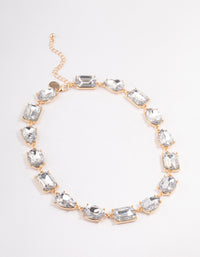 Gold Large Chunky Mixed Stone Necklace - link has visual effect only