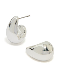 Silver Plated Bubble Drop Stud Earrings - link has visual effect only