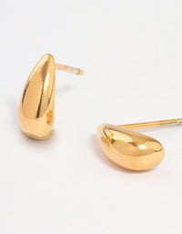 Gold Plated Surgical Steel Mini Puffy Stud Earrings - link has visual effect only