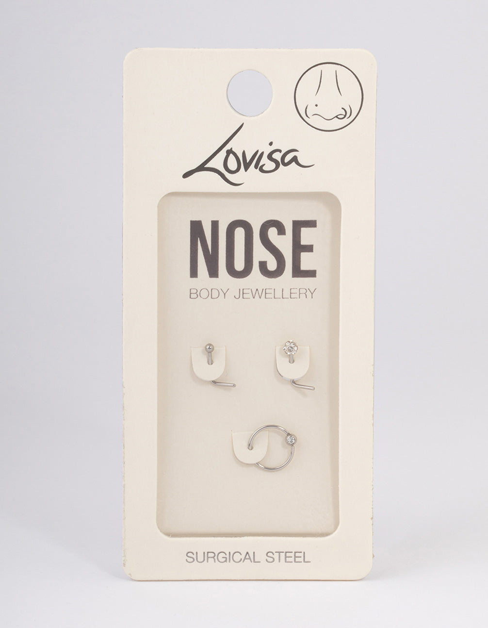 Surgical Steel Pave Ball Nose Stud Pack