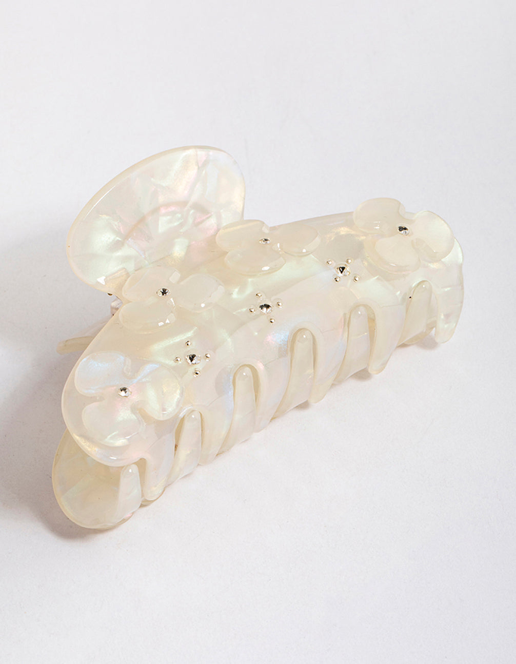 Acrylic Flower Diamante Claw Clip