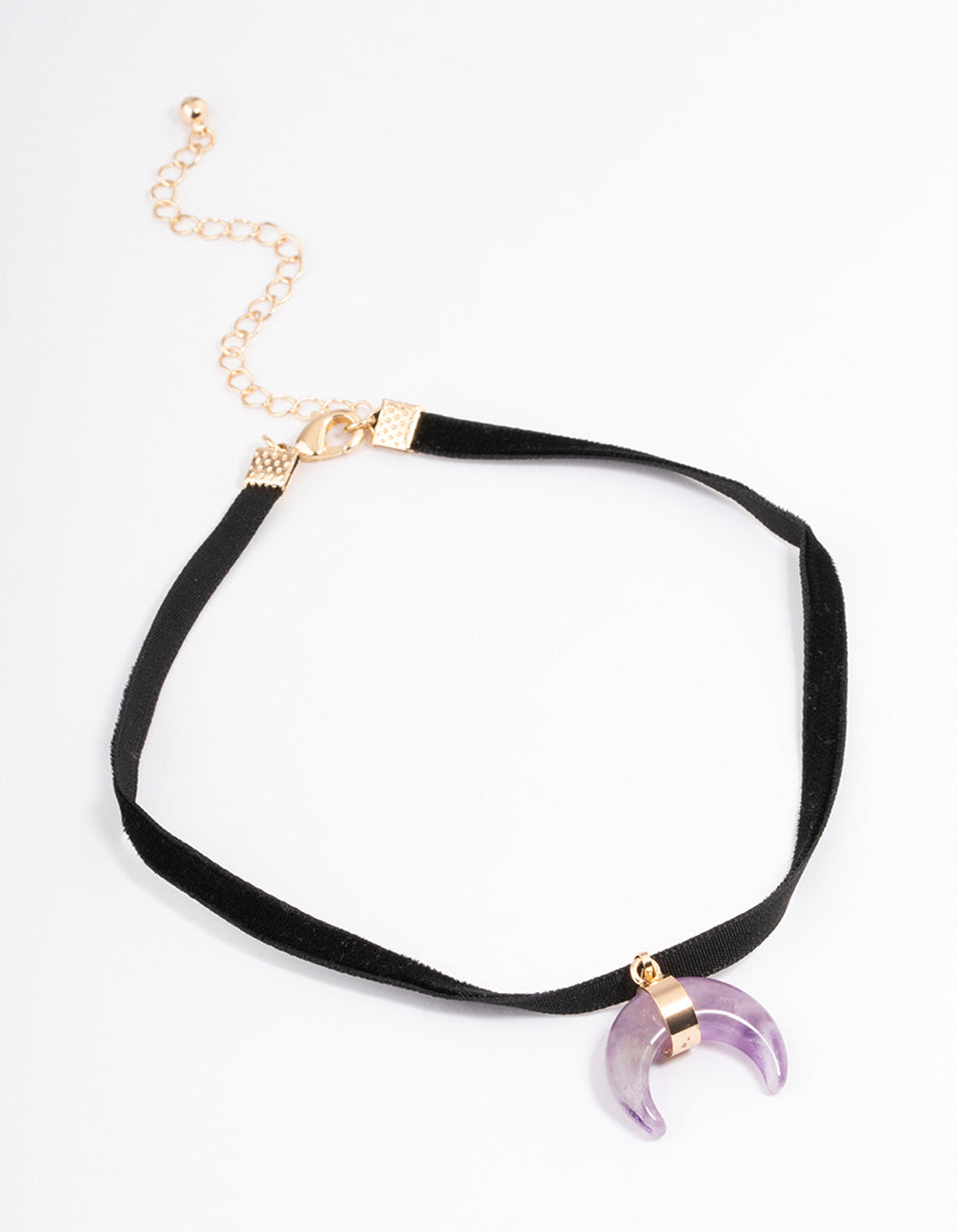 Gold Amethyst Horn Choker