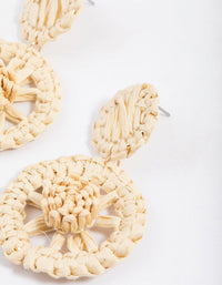 Gold Round Lily Pad Earrings - link has visual effect only