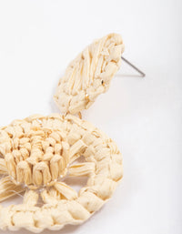 Gold Round Lily Pad Earrings - link has visual effect only