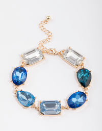 Gold Large Chunky Mixed Statement Bracelet - link has visual effect only