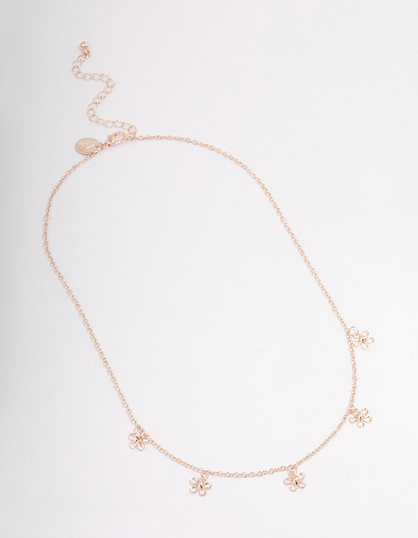 Rose Gold Daisy Garden Necklace