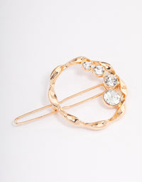 Gold Diamante Twisted Circle Brooch - link has visual effect only