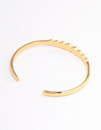 Gold Plated Graduated Pearl Wrist Cuff - link has visual effect only