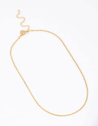 Gold Plated Surgical Steel Twisted Chain Necklace - link has visual effect only