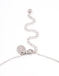 Surgical Steel Cubic Zirconia Statement Heart Pendant Necklace - link has visual effect only