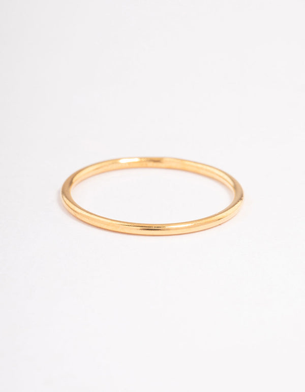 Gold Plated Sterling Silver Thin Band Ring