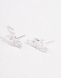 Sterling Silver Cubic Zirconia Climber Earrings - link has visual effect only