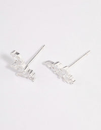 Sterling Silver Cubic Zirconia Climber Earrings - link has visual effect only