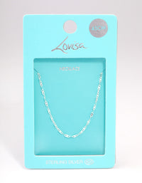 Sterling Silver Infinity Link Chain Necklace - link has visual effect only