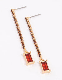Gold Cup Chain Radiant Drop Earrings - link has visual effect only
