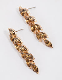 Gold Diamante Vine Drop Earrings - link has visual effect only