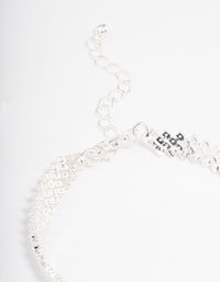 Silver Plated Round Stone Diagonal Tennis Bracelet - link has visual effect only