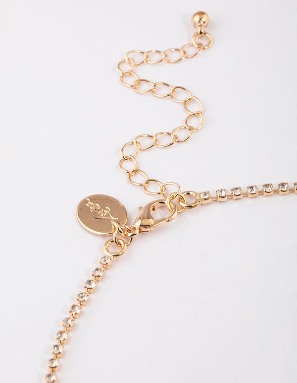 Gold V-Shape Cup Chain Choker