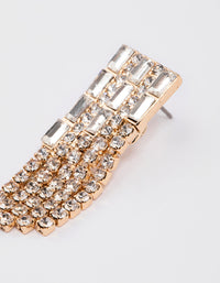 Gold Mini Mixed Stone Drop Earrings - link has visual effect only