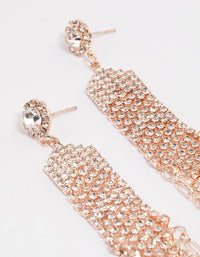 Gold Mixed Diamante & Cup Chain Drop Earrings - link has visual effect only