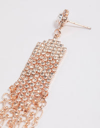 Gold Mixed Diamante & Cup Chain Drop Earrings - link has visual effect only