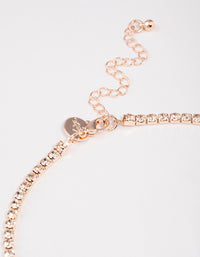 Rose Gold Statement Diamante Stone Necklace - link has visual effect only