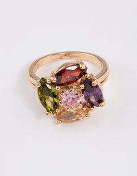 Gold Oval Stone Cocktail Ring - link has visual effect only