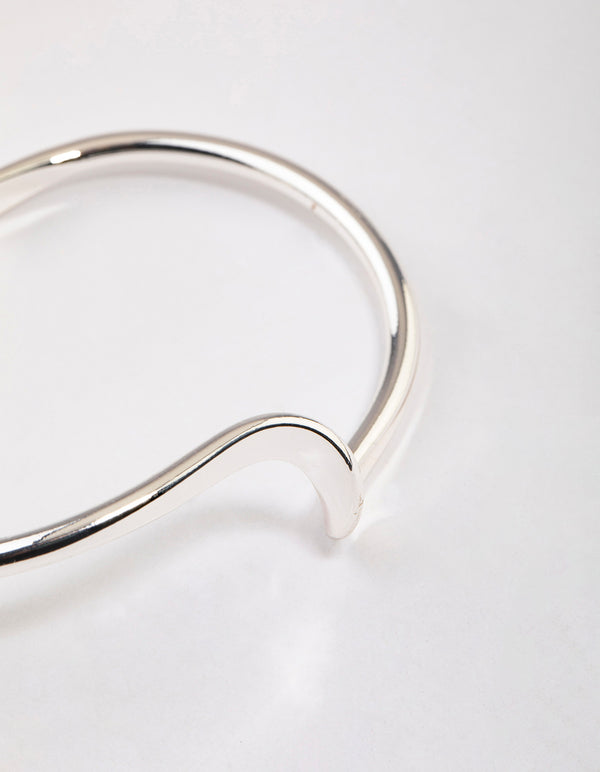 Silver Bold Wave Cuff