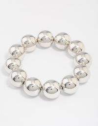 Silver Round Ball Stretch Bracelet - link has visual effect only