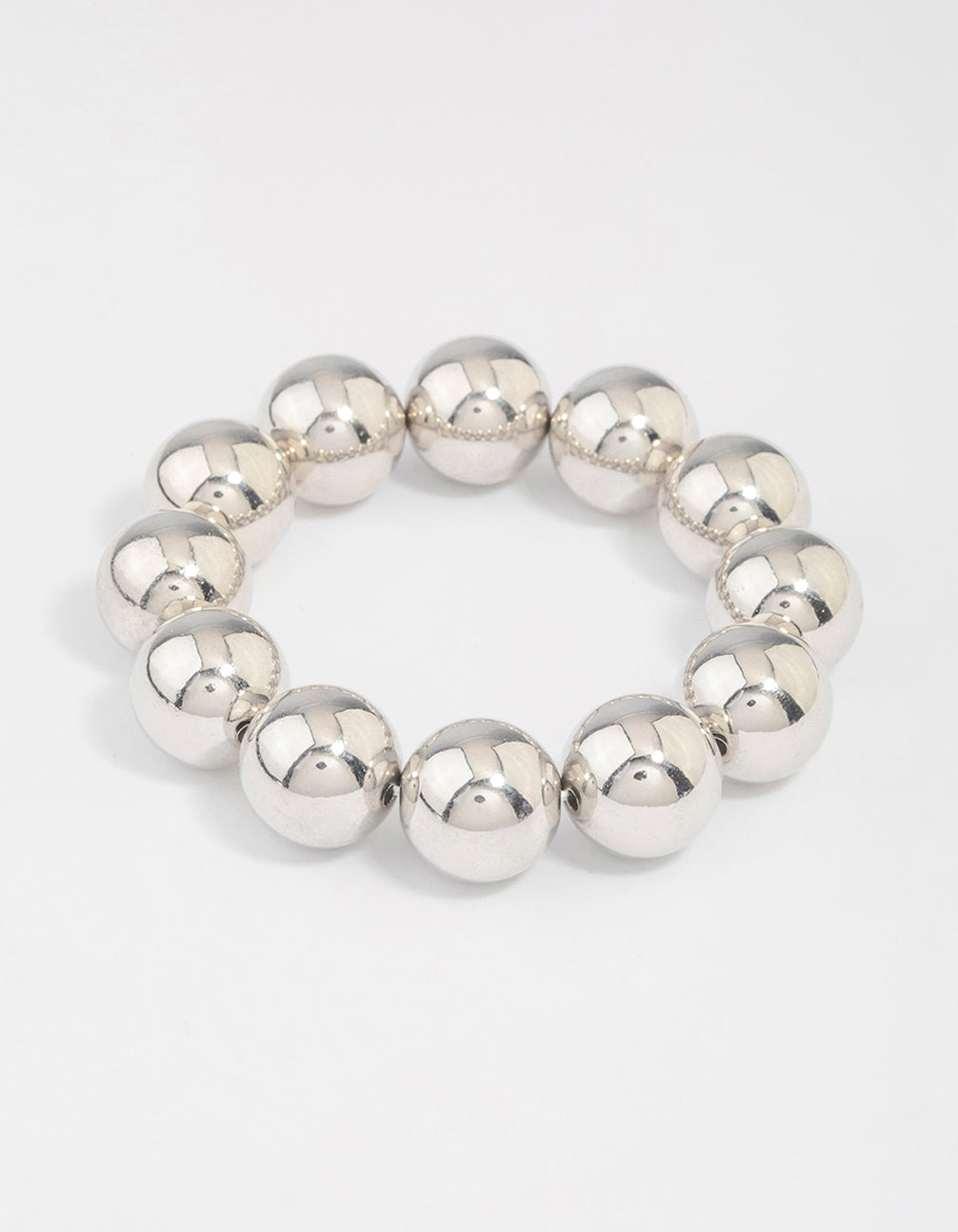 Silver Round Ball Stretch Bracelet