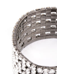 Black Two-Toned Multi-Stretch Bracelet - link has visual effect only