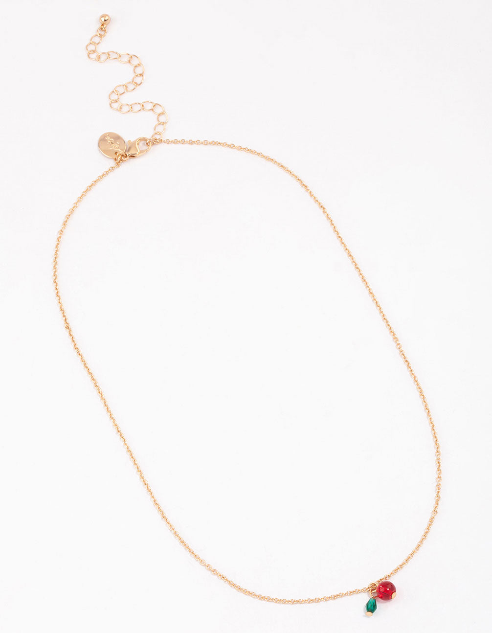 Gold Apple Pendant Necklace