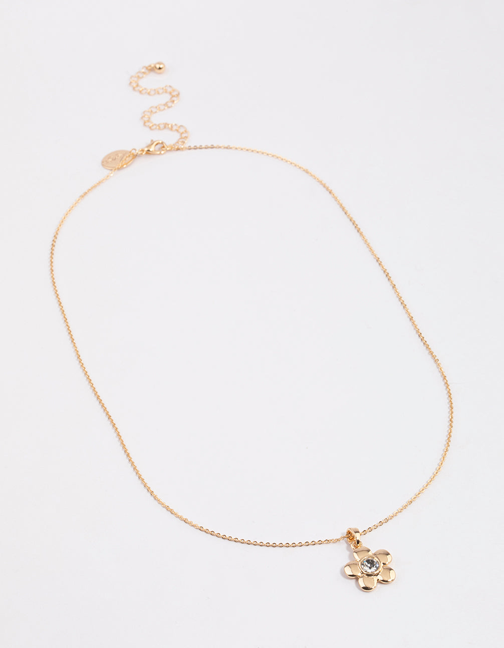 Gold Chunky Daisy Pendant Necklace