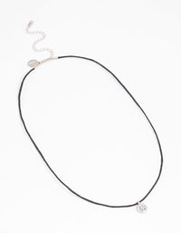 Silver Diamante Peace Sign Pendant Necklace - link has visual effect only