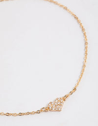 Gold Pave Mini Heart Bracelet - link has visual effect only