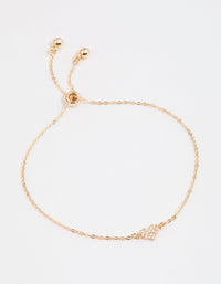 Gold Pave Mini Heart Bracelet - link has visual effect only