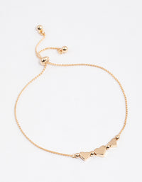 Gold Triple Mini Heart Bracelet - link has visual effect only