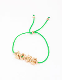 Fabric Love & Semi-Precious Stone Bracelet - link has visual effect only
