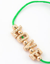 Fabric Love & Semi-Precious Stone Bracelet - link has visual effect only