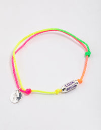 Fabric Good Luck Charm Toggle Bracelet - link has visual effect only