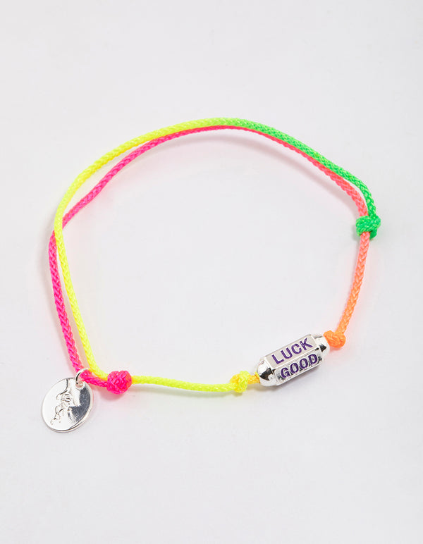 Fabric Good Luck Charm Toggle Bracelet