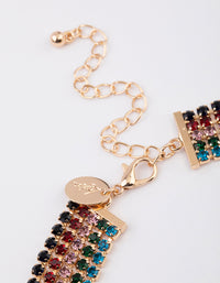 Gold Multi-Row Cup Chain Necklace - link has visual effect only