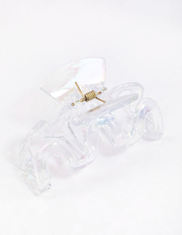 Iridescent Wavy Hair Claw Clip