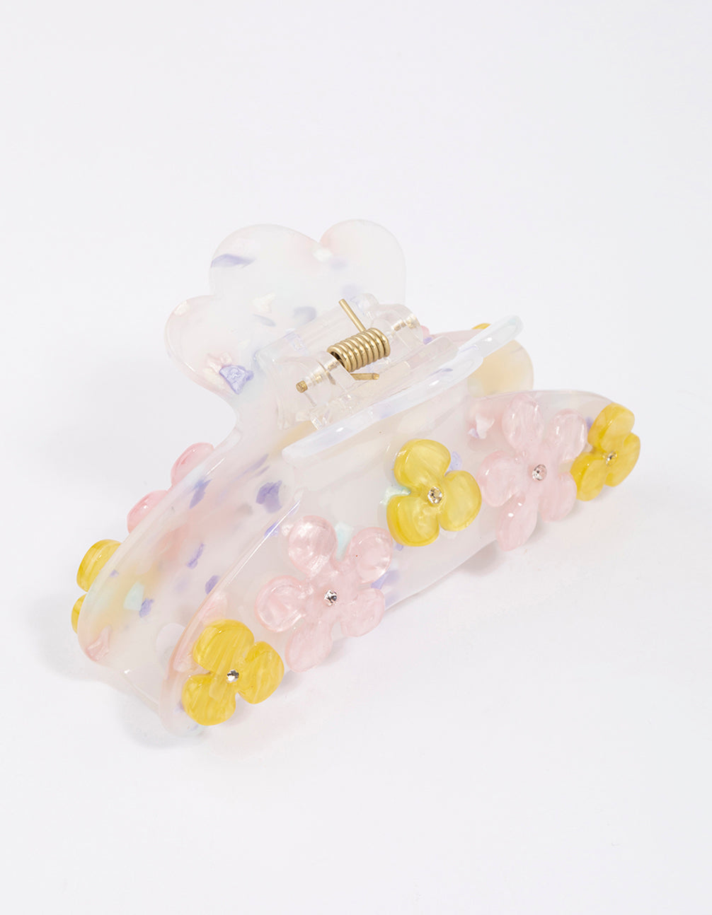 Pastel Flower Detailed Hair Claw Clip