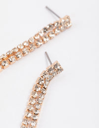 Gold Double Row Cup Chain Drop Earrings & Polishing Set - link has visual effect only