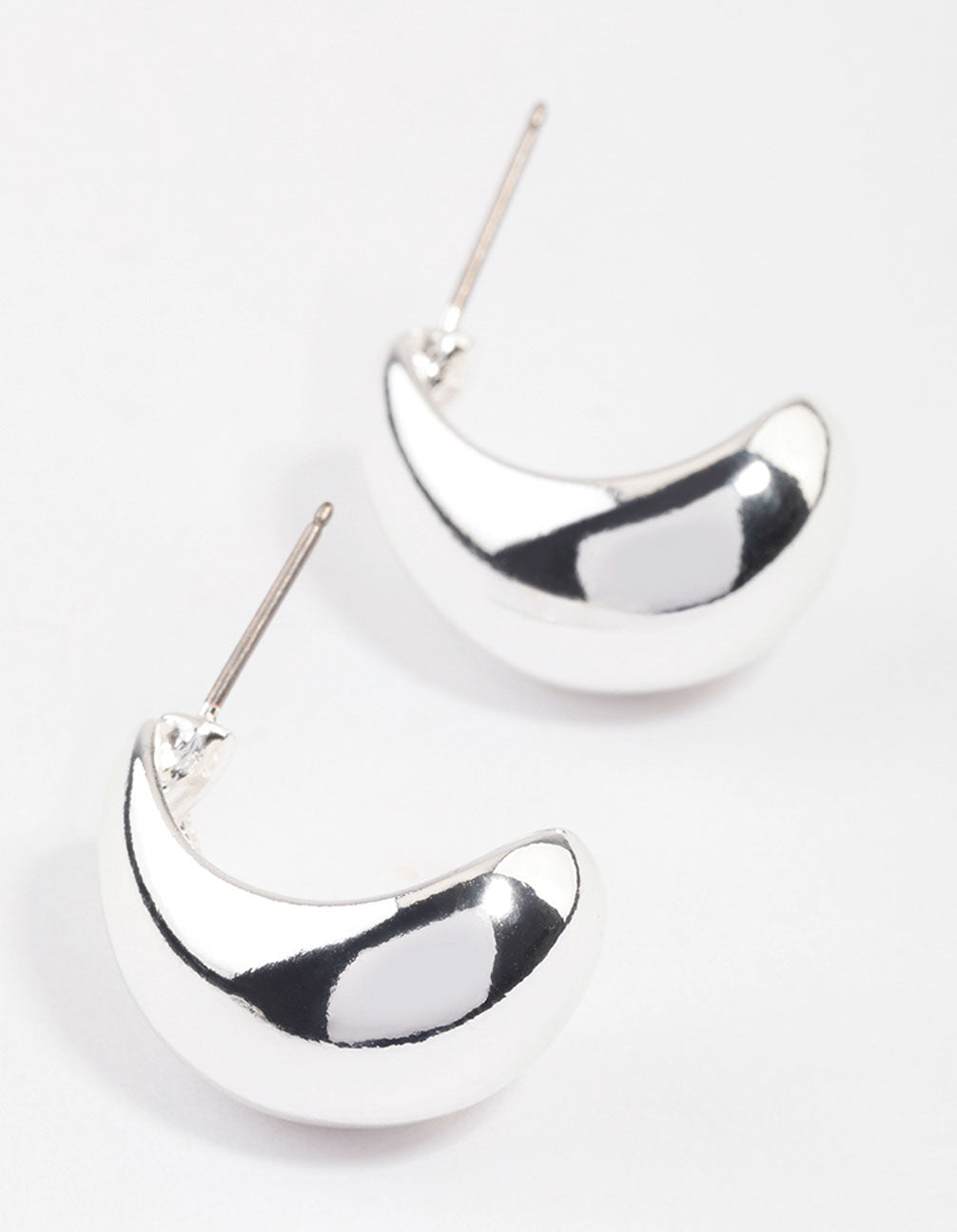 Silver Chunky Bubble Hoop Earrings & Polishing Set