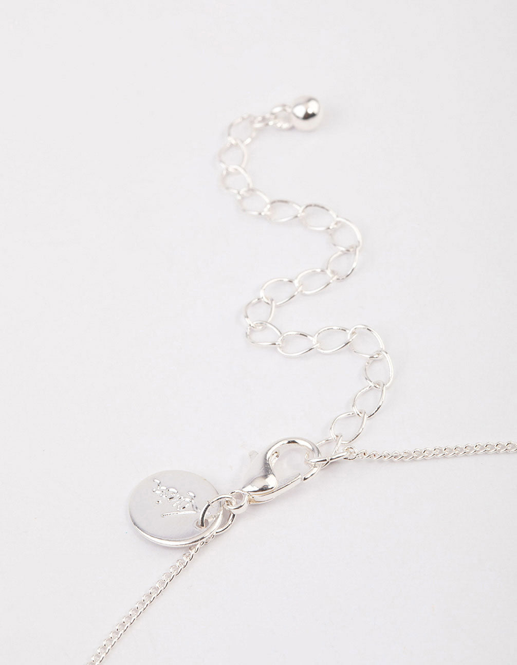 Silver Freshwater Pearl Diamante Drop Necklace & Polishing Set